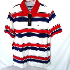 Tommy Hilfiger red/white/blue POLO Shirt Size M